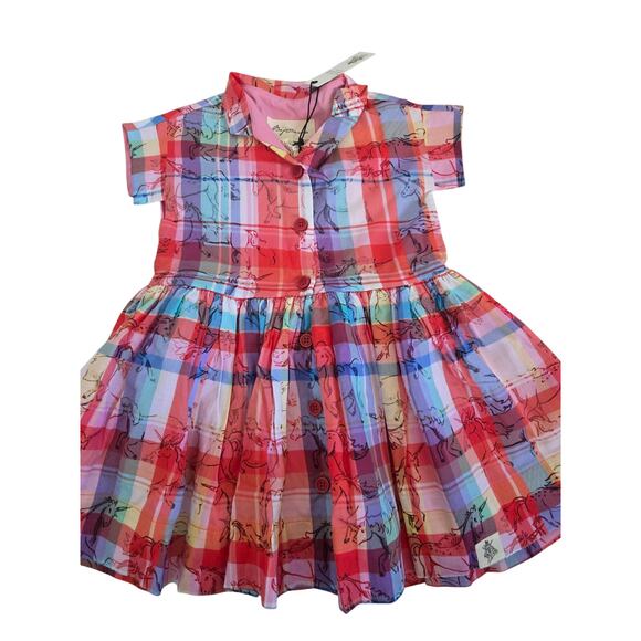 Bijou Sauvage Clothier Rainbow Horses Dress - Picture 1 of 5